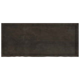 Table Top Dark Brown 140x60x cm Treated Solid Wood Oak 3156445