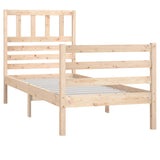 ZNTS Bed Frame without Mattress 90x190 cm Single Single Solid Wood 3101053
