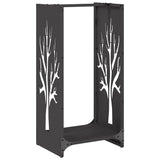 Firewood Rack Black 40x30x80 cm Cold-rolled steel 864225