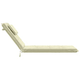 Sunlounger Cushion GEMERT 100% Polyester Cream 190 x 50 x 9 cm 947502