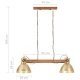 Industrial Hanging Lamp 25 W Brass 109 cm E27 320526