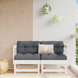 Garden Corner Sofas 2 pcs White Solid Wood Pine 825395