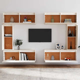 TV Cabinets 6 pcs White Solid Wood Pine 3100200