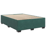 Box Spring Bed with Mattress Dark Green 140x200 cm Velvet 3285290