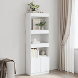 Highboard White 63x33x180 cm Engineered Wood 3309600