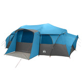 Family Tent with Rainfly Water-resistant tunnel Blue 10-Person 42017464