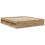 Bed Frame without Mattress Artisan Oak 200x200cm Engineered Wood 3328870