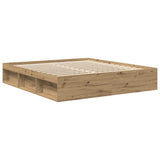 Bed Frame without Mattress Artisan Oak 200x200cm Engineered Wood 3328870