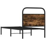 Bed Frame Without Mattress 75x190 cm Small Single Smoked Oak Engineered Wood 4100199