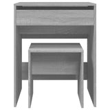 Dressing Table and Stool Grey Sonoma 60x40x113,5 cm 848218