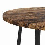 Side Table Set with Shelf 2 pcs Old Wood and Black 869706