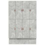 Storage Bed Frame with Door Concrete Grey 236.5 x 150 x 31.5 cm 3335648