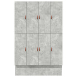 Storage Bed Frame with Door Concrete Grey 236.5 x 150 x 31.5 cm 3335648