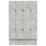 Storage Bed Frame Concrete Grey 150 cm Engineered Wood 3335648