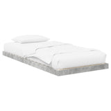 Floor Bed Frame Concrete Grey 90 x 200 cm Engineered Wood 893543