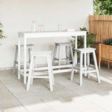 Garden Bar Set 4 pcs White HDPE 3335804