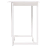 ZNTS Bar Table White 80x80x110 cm Solid Wood Pine 822183