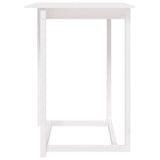 ZNTS Bar Table White 80x80x110 cm Solid Wood Pine 822183