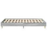 Bed Frame No Mattress Grey Sonoma 135x190 cm Double Engineered Wood 861071