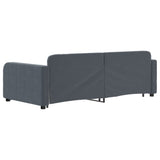 Daybed with Trundle&Drawers without Mattress Dark Grey 90x190 cm 3197024