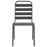 Stackable Garden Chair Set 5 pcs Anthracite Powder-coated Steel 3283765