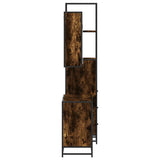 3 Piece Bathroom Furniture Set Smoked Oak Engineered Wood 3301152