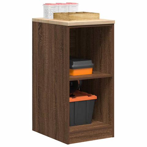 ZNTS Garage Storage Cabinet Brown Oak 40x51x85 cm Solid Wood Pine 860541