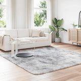 Shaggy Rug High Pile NAVARRA Silver Grey 240x240 cm Polyester 4102892