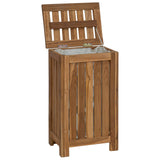 Laundry Basket Natural Solid Teak Wood 42024284