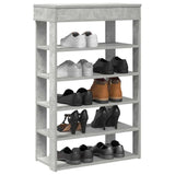 Shoe Rack Concrete Grey 60x30x98 cm Engineered Wood 859926