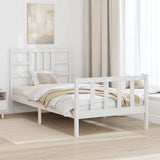 Bed Frame without Mattress White 100x200 cm Solid Wood Pine 3191962