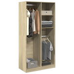 Wardrobe Sonoma Oak 100x50x200 cm Engineered Wood 3307767