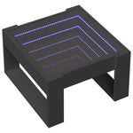 ZNTS Coffee Table with Infinity LED Black 50x53x30 cm 847624