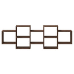 ZNTS Wall Shelf Brown Oak 129x18x42 cm Engineered Wood 853224