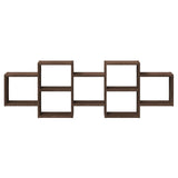 ZNTS Wall Shelf Brown Oak 129x18x42 cm Engineered Wood 853224