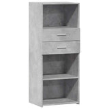 Highboard Concrete Grey 50x42.5x124 cm Engineered Wood 846176