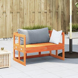Garden Sofa Bench Extendable Wax Brown Solid Wood Pine 844659