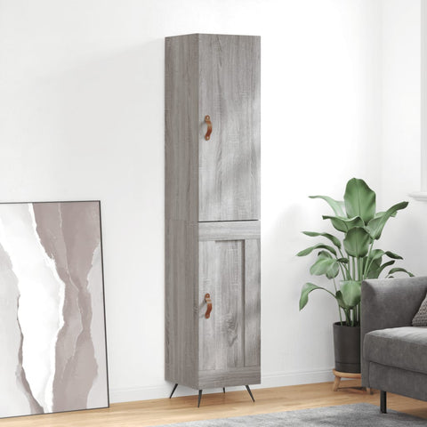 Highboard Grey Sonoma 34.5x34x180 cm Engineered Wood 3199087