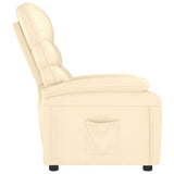 Recliner Chair Cream Faux Leather 342687
