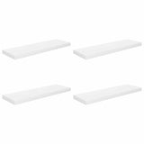 Floating Wall Shelves 4 pcs High Gloss White 80x23.5x3.8 cm MDF 323753