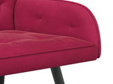 2 Seater Sofa with Metal Legs 2-Seater Wine Red Velvet 42051022
