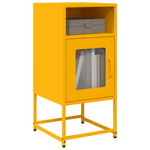 ZNTS Bedside Cabinet Mustard Yellow 36x39x78 cm Cold-rolled Steel 853413