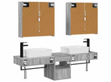 Bathroom Cabinet Set 5 pcs Grey Sonoma Engineered Wood 3406332