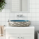 Countertop Basin Multicolour Oval 59x40x15 cm Ceramic 155085