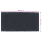 Door Mat Dark Grey 100x200 cm Tufted Coir 155594