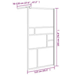 Walk-in Shower Wall 115x195 cm ESG Glass White 151871