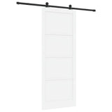 Sliding Door ORKDAL 93 x 232 cm Engineered Wood White and Black 3450105