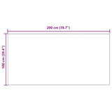 Carpet Runner Light Grey 100 x 200 cm Fabric 42011435