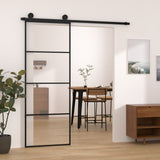 Sliding Door with Hardware Set 76x205 cm ESG Glass&Aluminium 3152145