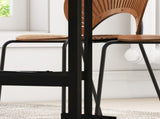Mobile Drop Leaf Table, Folding Dining Table with 6 Wheels & Brakes, Kitchen Table for Small Spaces, T3398P342434